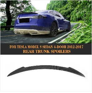 Спойлер на задний багажник, крыло для Tesla Model S Sedan 60 70 75 85 90 D P85D P90D P100D 2012- матовый глянцевый спойлер из углеродного волокна
