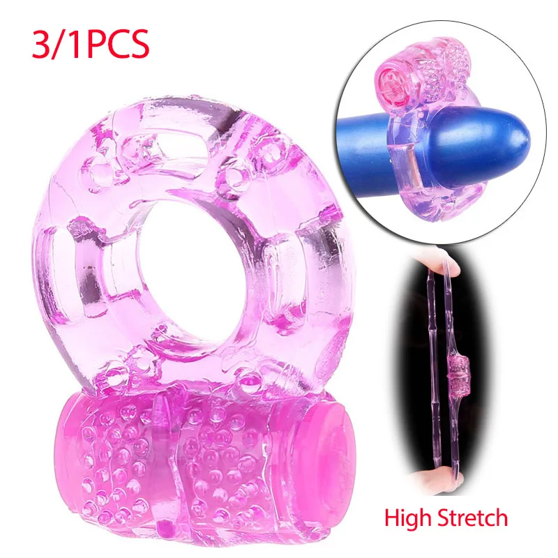 

3/1PCS Penis Rings Vibrators Sex Toys for Men penis Delay rings Ejaculation Lock Clitoris Stimulator Cock Ring couples sex game