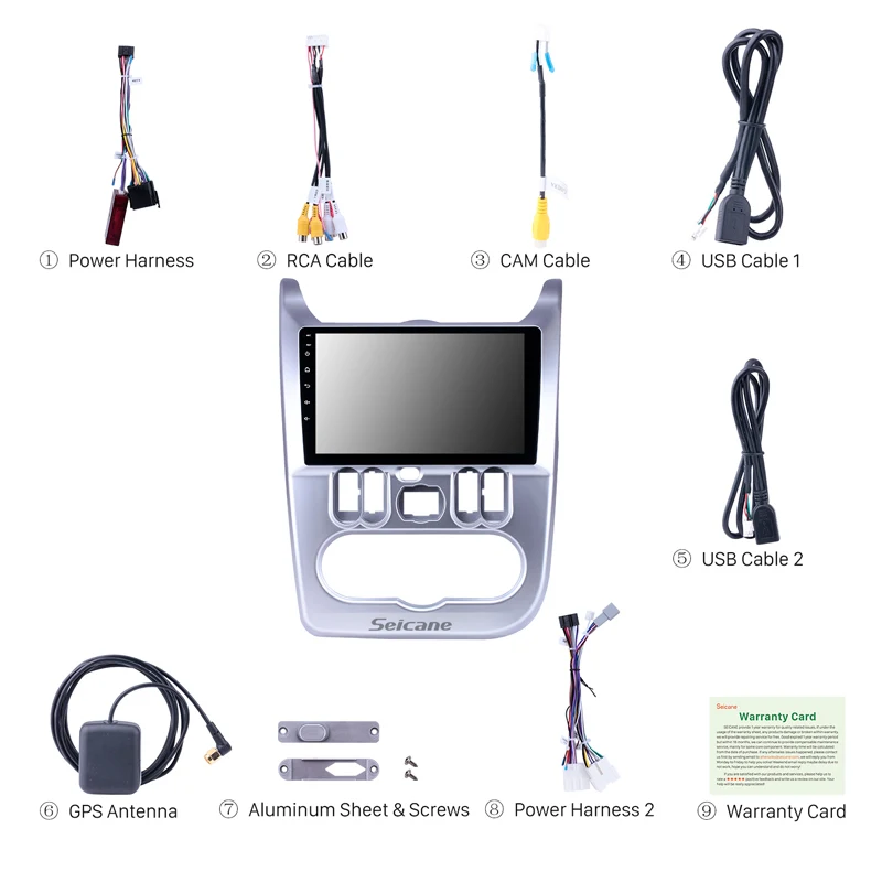 Seicane gps Navi 9 &quotAndroid 8 1 HD стерео ядерный для Renault Duster/Logan 2009 2013 радио плеер Поддержка