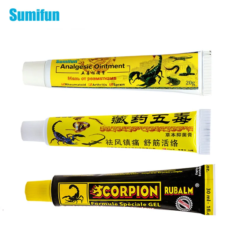 

3Types of Scorpion Venom Pain Relief Ointment Chinese Herbal Cream for Rheumatoid Arthritis Joint Muscle Rub Medical Plaster