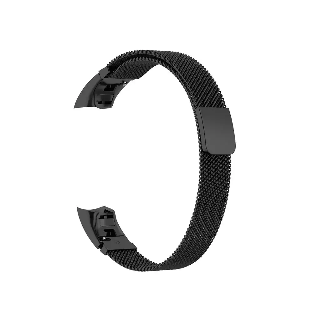 Black Миланский Браслет на петле для huawei Honor band 4 5 кожанный Браслет замена для Honor Band 4 5 ремешок для часов - Цвет: Black