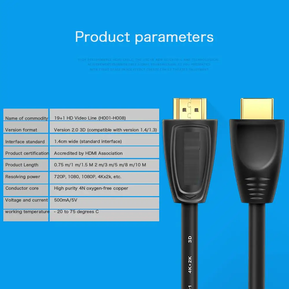 Кабель HDMI 2 0 3D 4K Ultra Clear высококачественный высокоскоростной видео аудио шнур