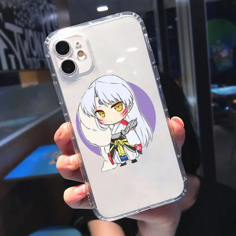 

Anime InuYasha Phone Case Transparent soft For iphone 5 5s 5c se 6 6s 7 8 11 12 plus mini x xs xr pro max