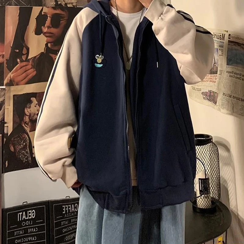 2021 Women Sweetshirts Autumn Zipper Cardigan Hooded Sweater Harajuku Port Style Loose Casual Top Hoodies Kawaii Y2k Tops Itself