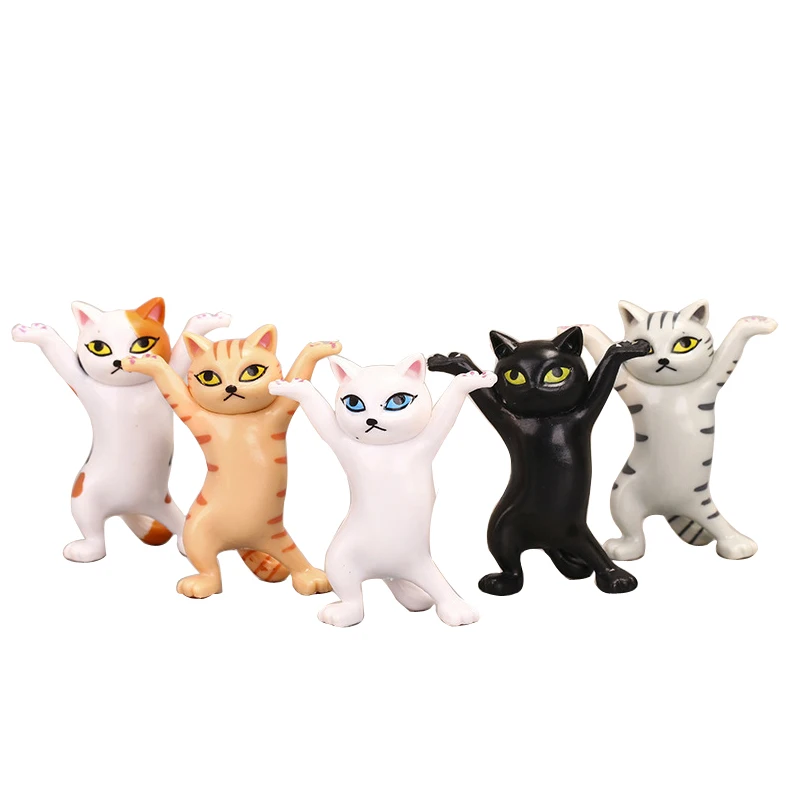 

Cartoon Brush Holder Dancingt Cat Ornaments Toy Bracket
