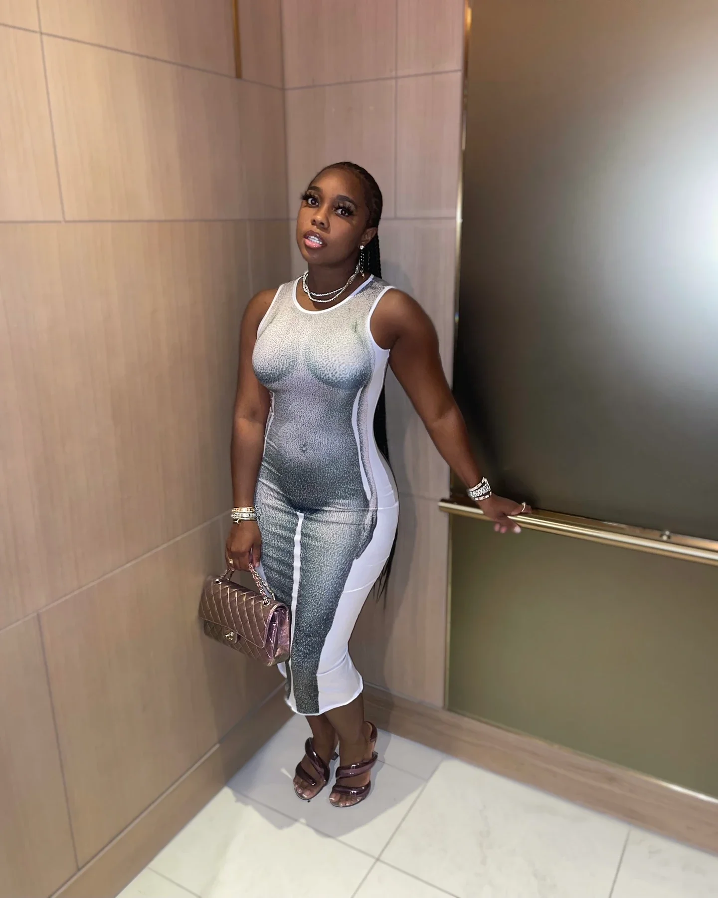 

Новинка 2021, Женская длинная юбка, повседневное модное Привлекательное платье бикини с 3D рисунком, с принтом в виде Spoof, платье из эластичной ...