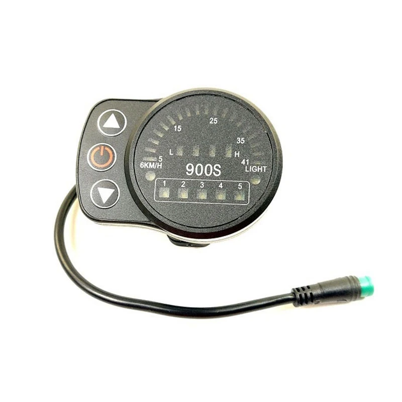

KT-900S E-Bike LED Display Meter Waterproof Connector Display Code Table Universal 24V/36V/48V Electric Bike ligent Control
