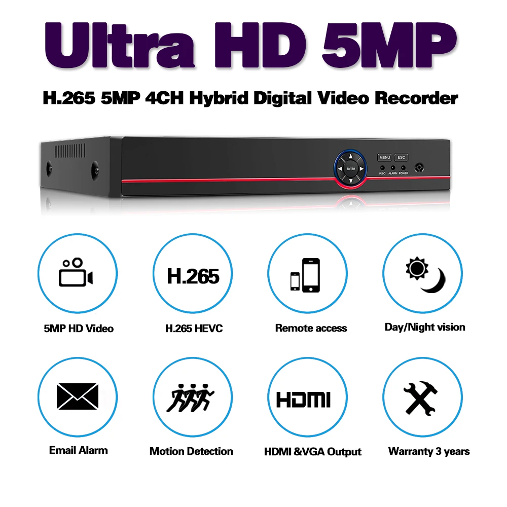 Камера видеонаблюдения NIVISION 4 канала 5 МП H.265 супер CCTV XVR AHD NVR DVR цифровой