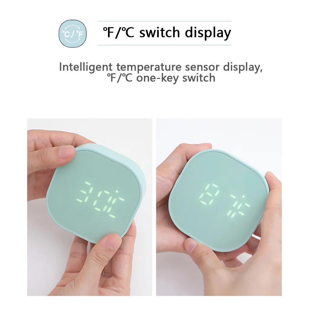 Квадратный маленький будильник светлый немой светодиодный Многофункциональный