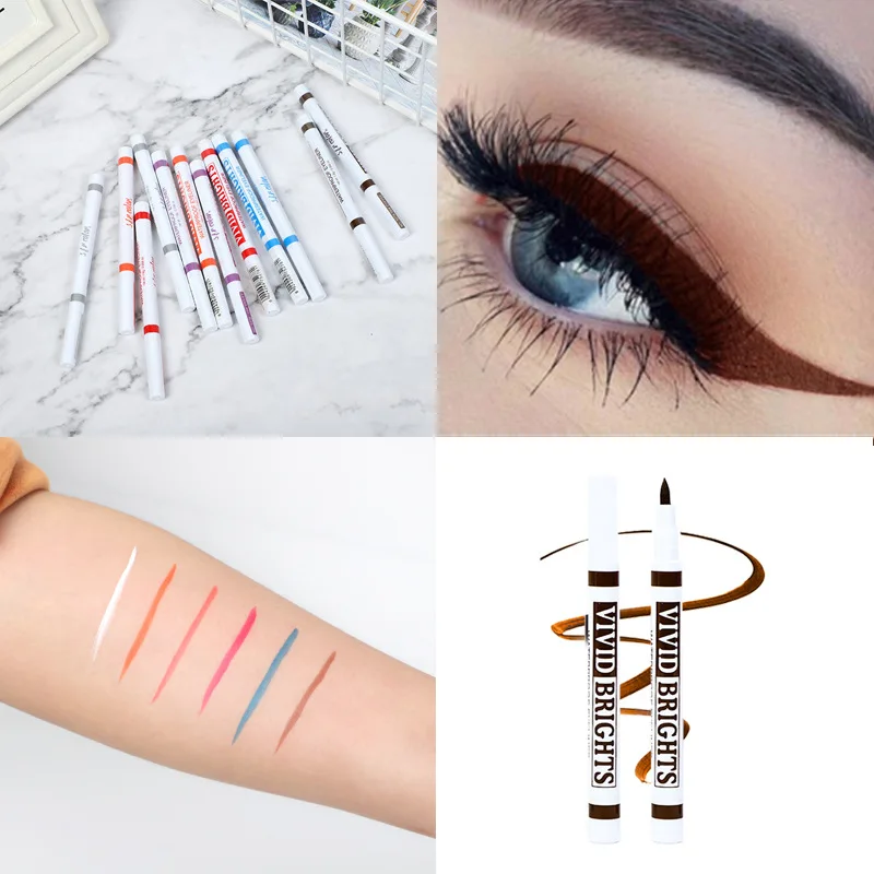 Красочная подводка для глаз Eyes Dancing 16 гелевая ручка жидкая красная белая Черная