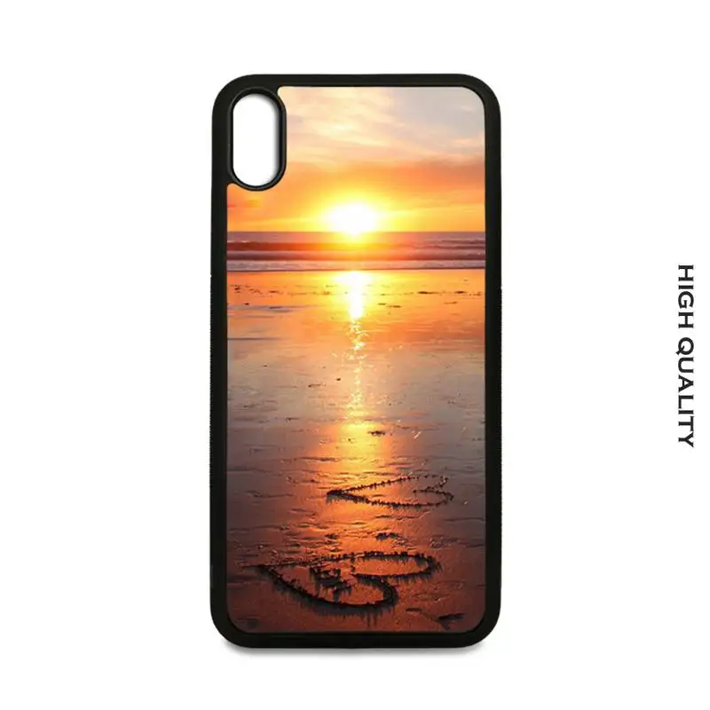 

Sunset Beach Sea Soft TPU Hard PC Mobile Phone Case For Samsung S9 S10 S20 Plus S21 S30 Ultra S7 S8 S10e Note 9 20 Cover