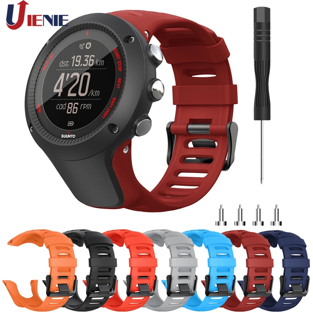 Ремешок силиконовый для Suunto Ambit 1/2/3 браслет SUUNTO AMBIT 2R 2S 3P 3S спортивный с
