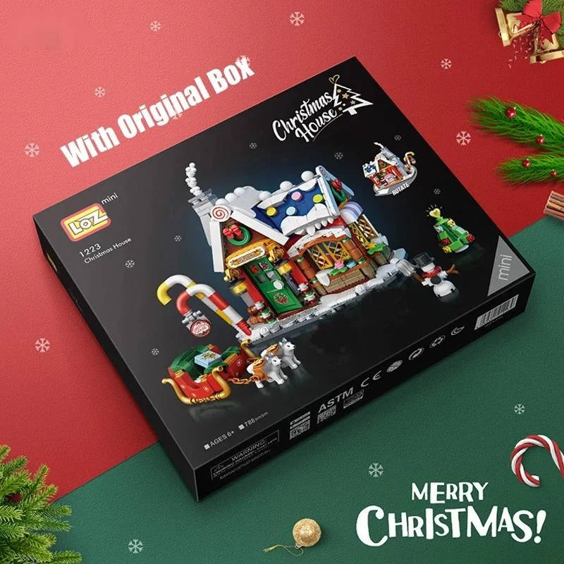 

Architecture 788pcs Blocks LOZ Mini Merry Christmas House Santa Claus Snowman Tree Deer Building Blocks Bricks Toy For Kids Gift