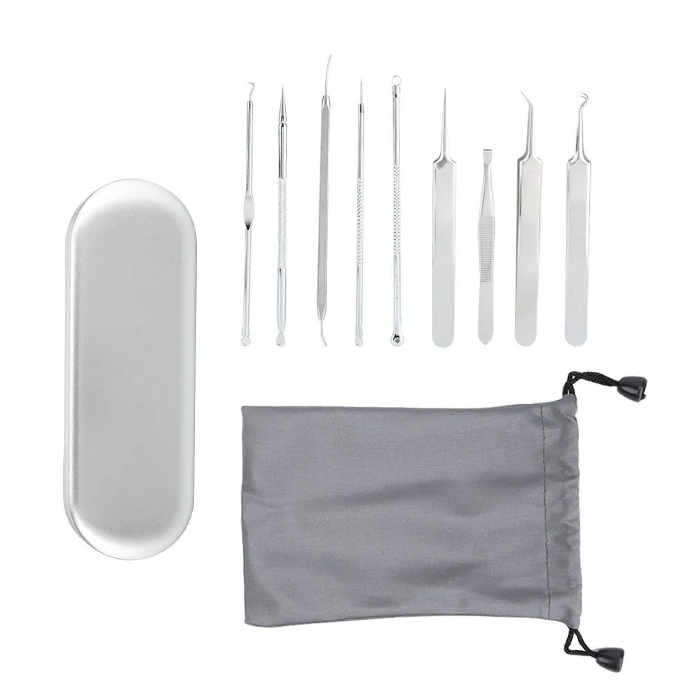 9 шт. пинцет для удаления чёрных точек|Устройство ухода за кожей лица| |