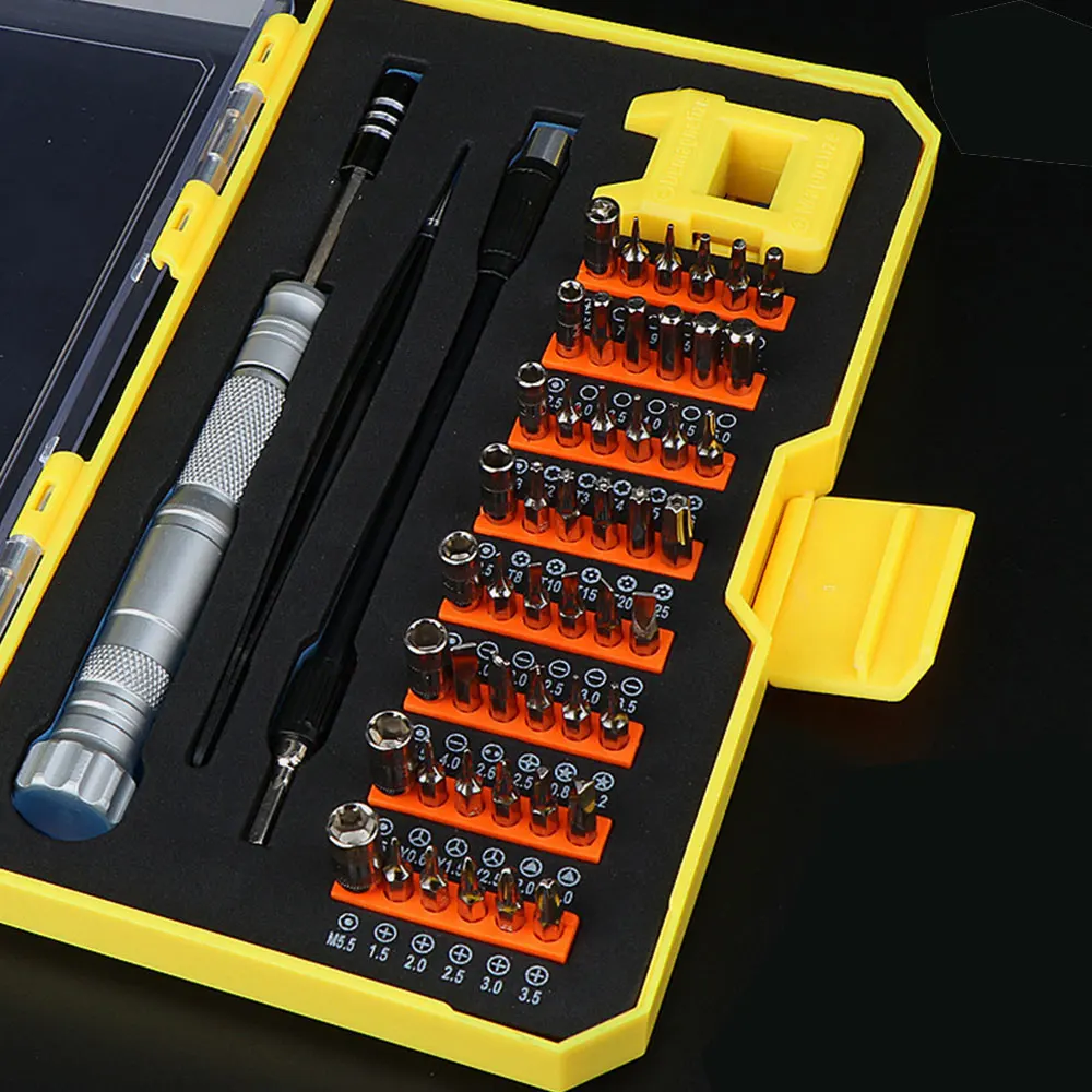 

52 In 1 Screwdriver Set Precision Magnetic Screw Driver Bits Torx Hex Bit Handle Mobile Phone Repair Screwdriver Kit Tools