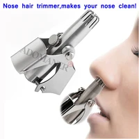 adomaner nose hair trimmer ear portable vibrissa razor manual rhinothrix cutter nariz nasal shaver washable ht tragi scissors