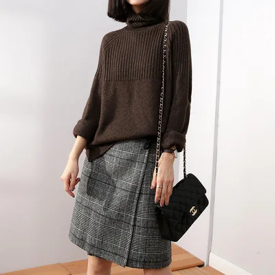 

fall 2020 turtleneck pullover Cashmere sweater woman women pullover pink clothes winter crop top long sleeve mujer jumper