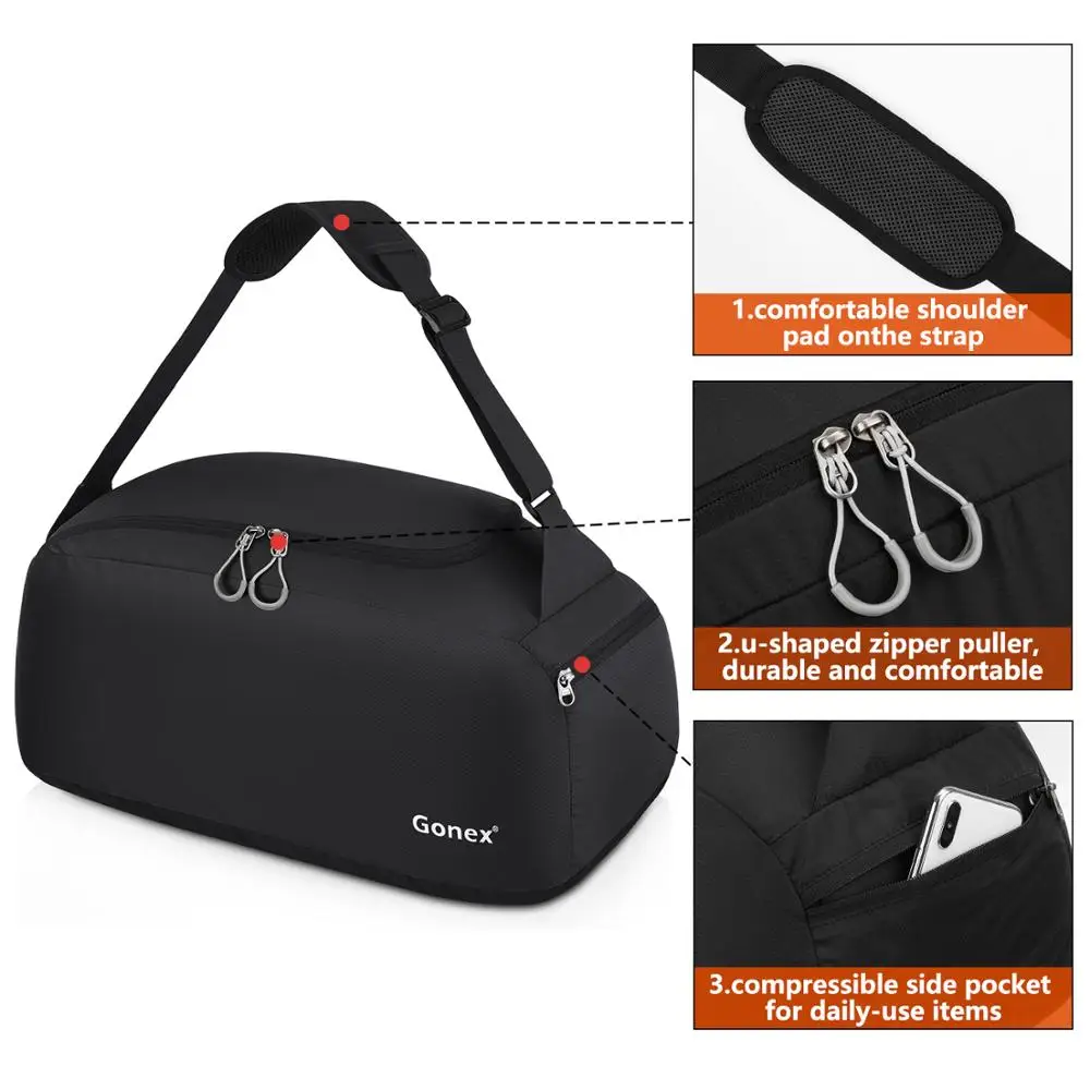 GONEX 38L Сверхлегкая спортивная сумка через плечо городской портативный рюкзак для
