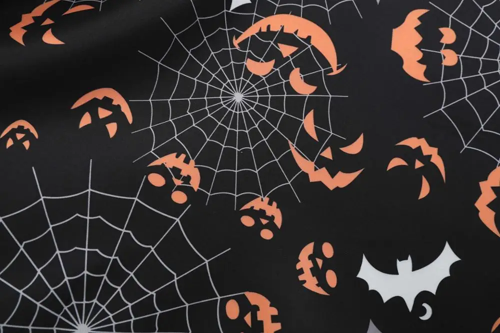 Woman Dress Bat Spider Net Lantern Printed Halloween Costumes for Women 2019 Long Sleeves Festival Fancy Clothing Autumn Winter | Женская