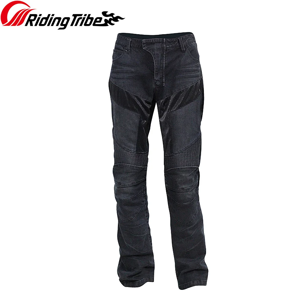 Men's Motorcycle Pants Rider Biker Jeans Motocross Off-road Motorbike Breathable Riding Trousers with Protective Kneepads HP-03