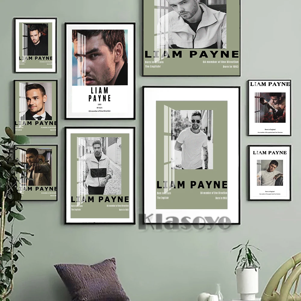 

Liam Payne Popular Music Singer Wall Art Prints Poster Star Portrait Canvas Painting Fans Collection Gift Living Room Home Decor