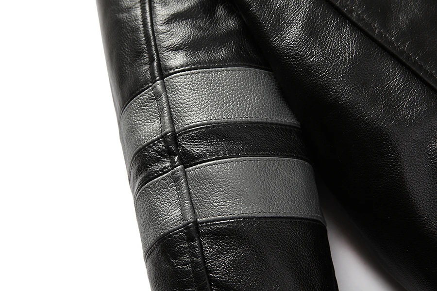 Куртка мужская из телячьей кожи на осень/зиму 19 820|Мужские кожаные куртки| |