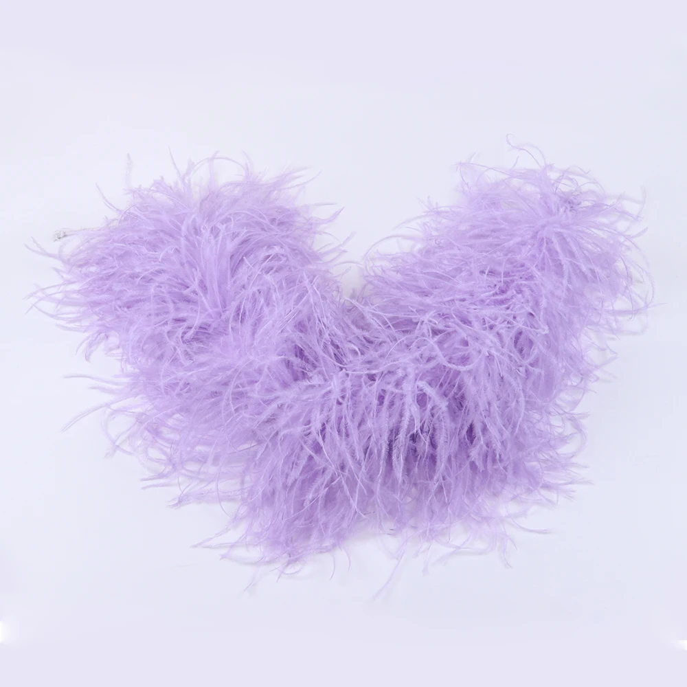 6 слоев окрашенные пушистые Страусиные боа шали свадебное платье для косплея