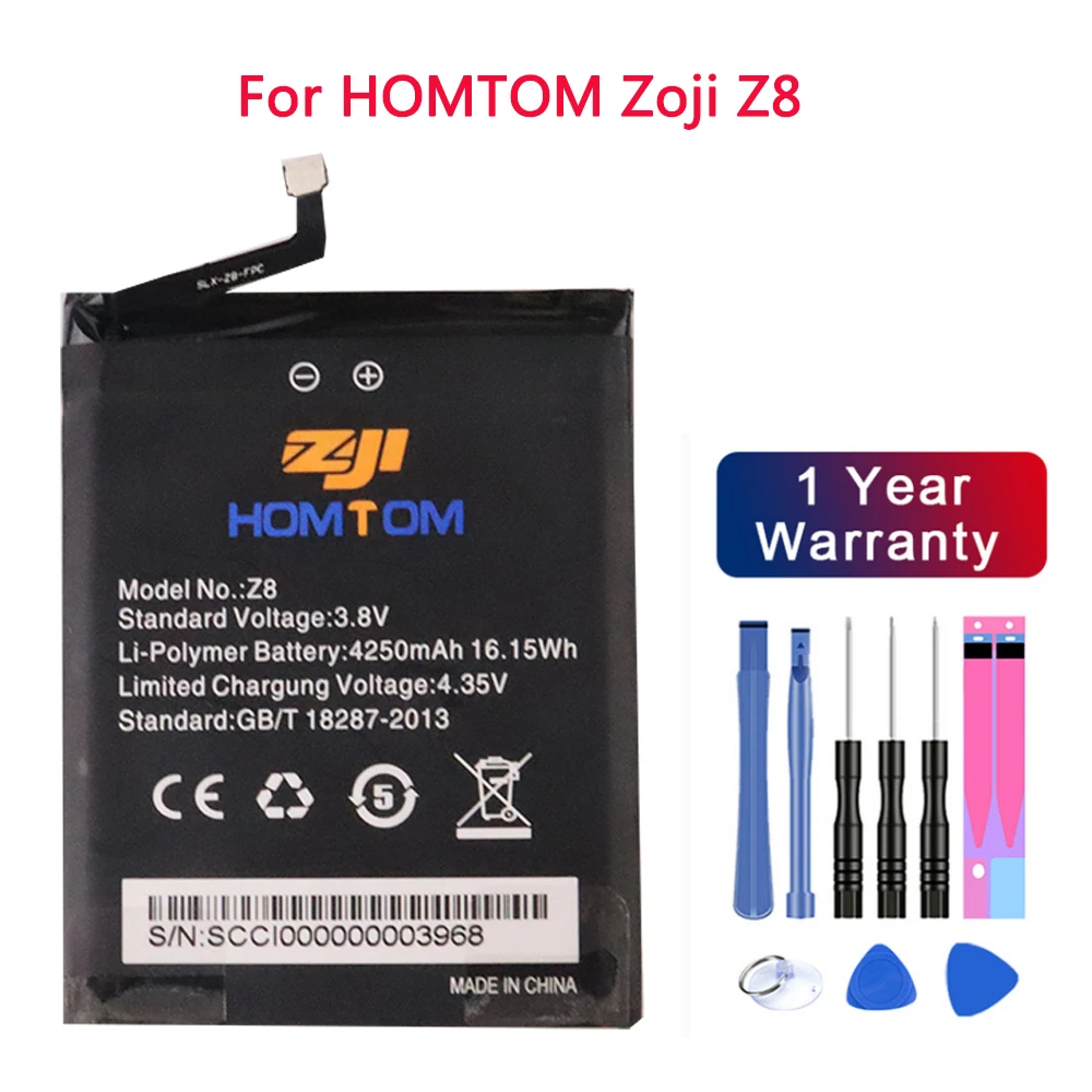 Новинка 100% оригинальный запасной аккумулятор ZOJI Z8 4250 мАч для смартфона HOMTOM zoji | Отзывы и видеообзор