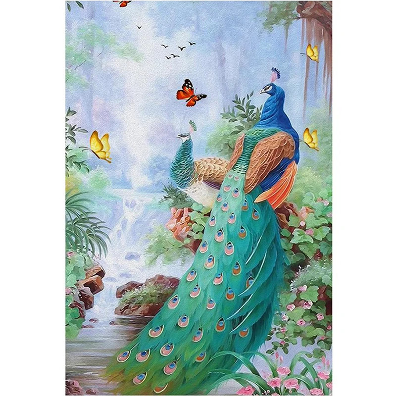 Модульный домашний декор для гостиной красивый павлиний каркас художественные