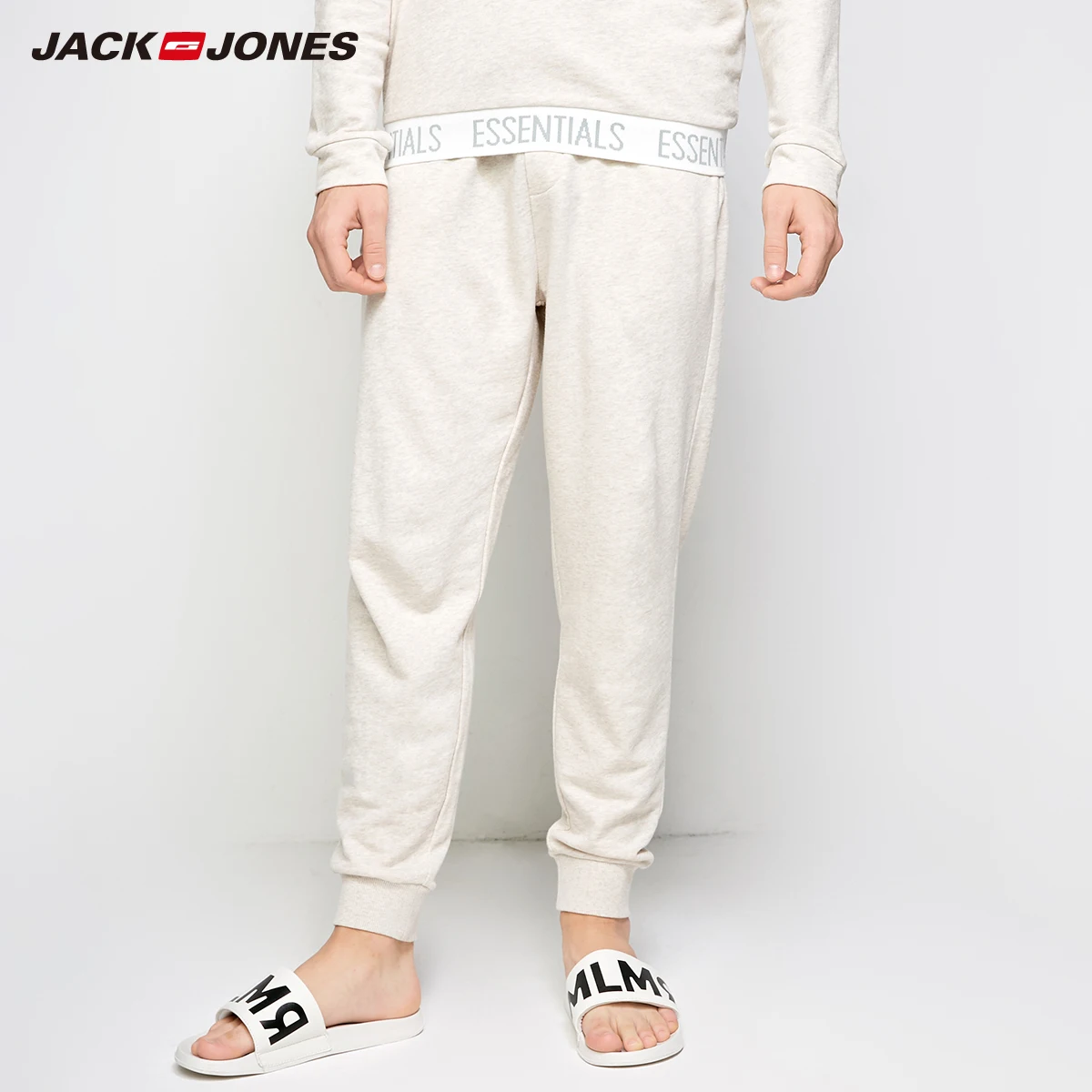 ONE WHITE MELANGE Мужские удобные спортивные брюки Jack Jones | 2183HC502 - Цвет: ONE WHITE MELANGE