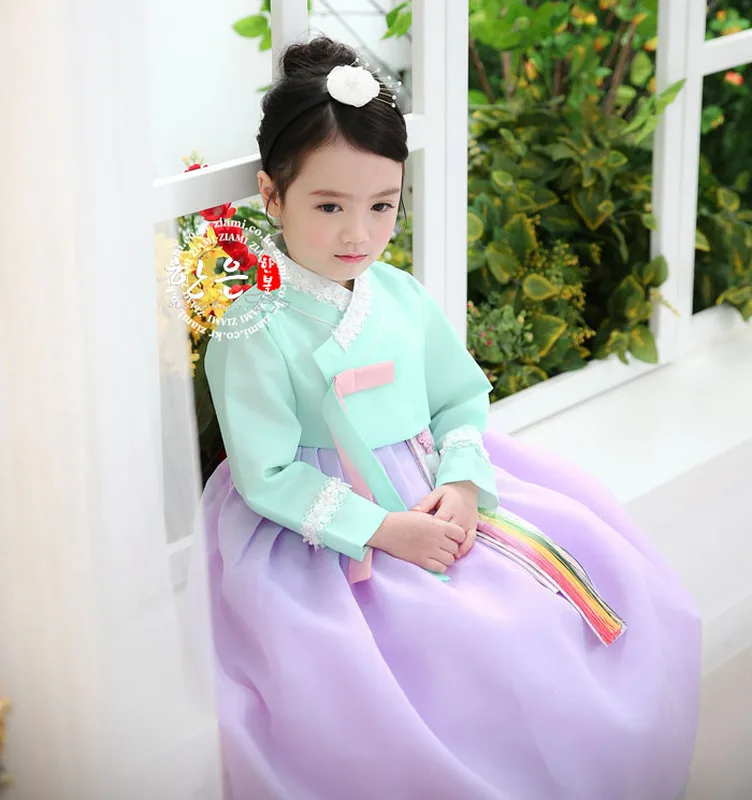 Корейское платье корейское сценическое детское для выступлений подарочное с
