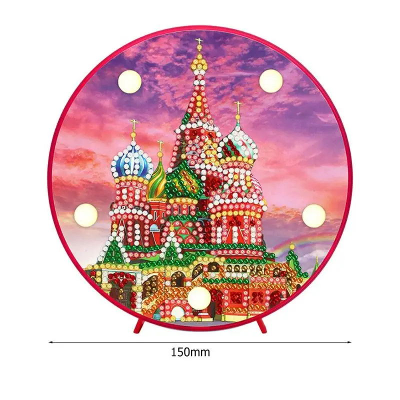 DIY Круглый Алмаз живопись светодиодный светильник цветок Павлин специальная