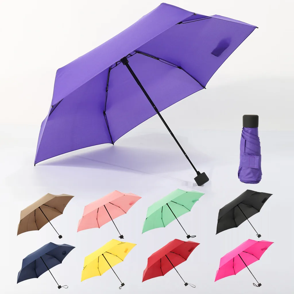 2020 dropshipping Super Mini Pockets Compact Umbrella Sun Anti UV 5 Folding Rain Windproof Travel Umbrellas Best Price | Дом и сад