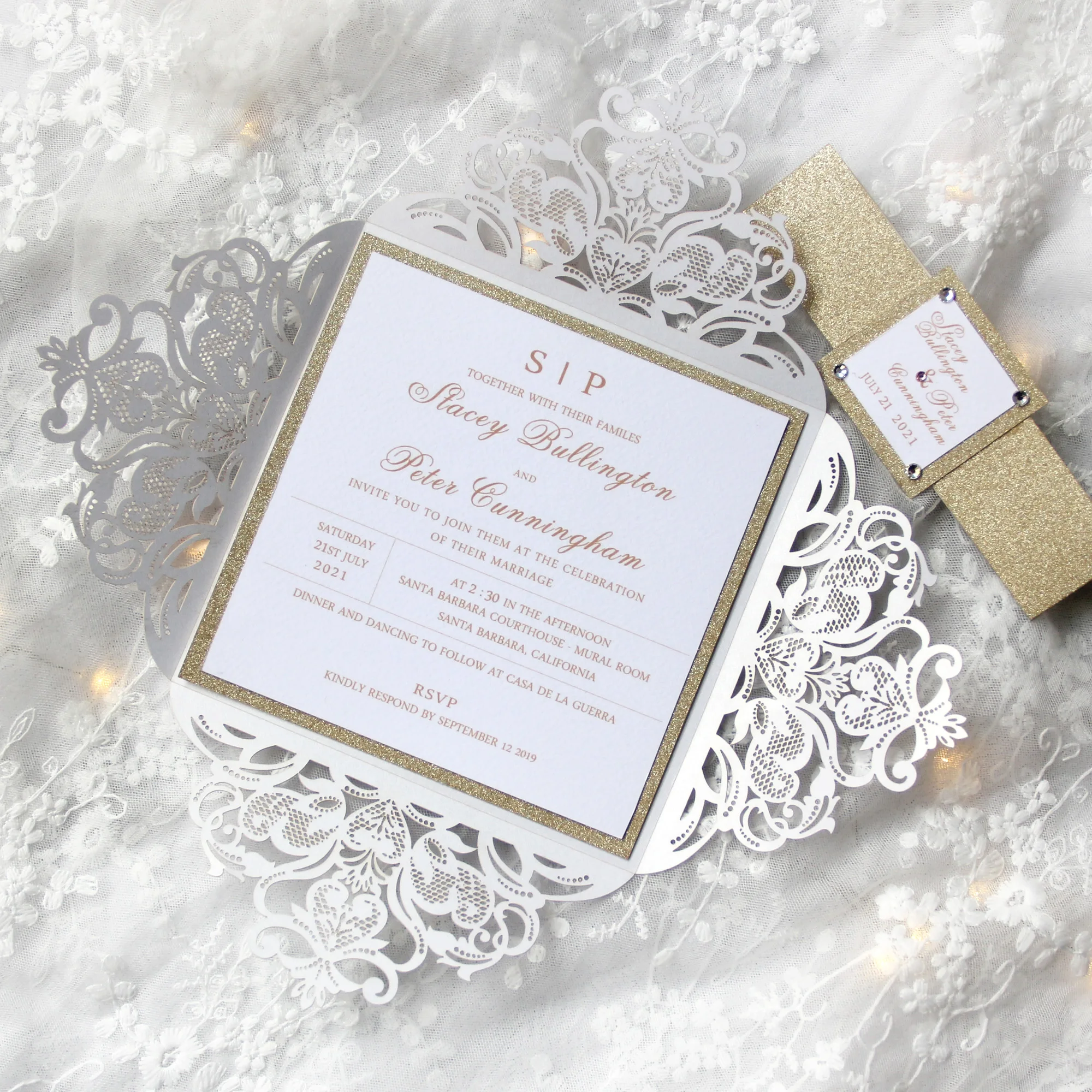 20 шт./лот европейская Квадратная Белая пригласительная карта для свадьбы