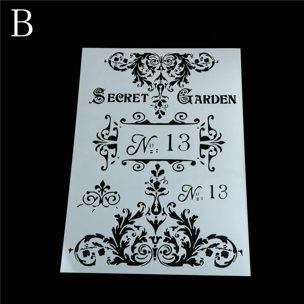 1 шт. A4 Цветочные французские слова DIY трафареты для раскрашивания стен раскраска