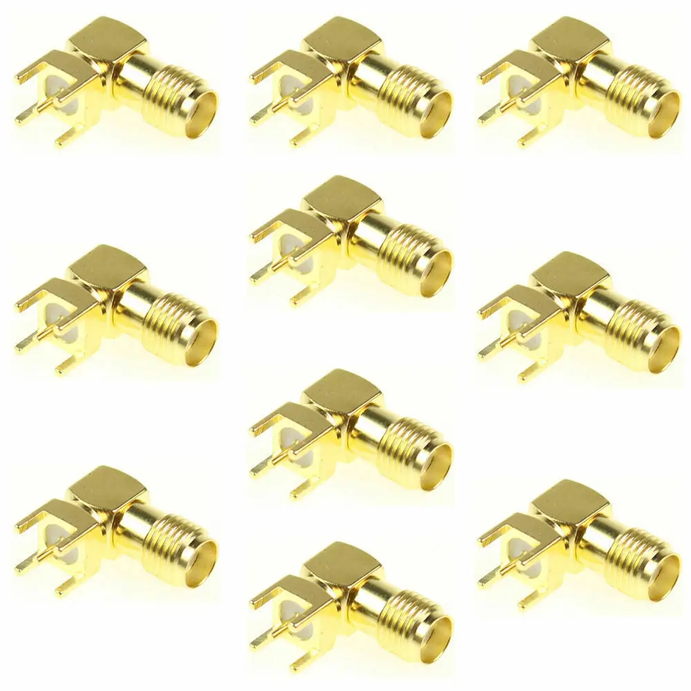 Разъем SMA RF гнездовой разъем прямоугольный монтажный коаксиальный адаптер для