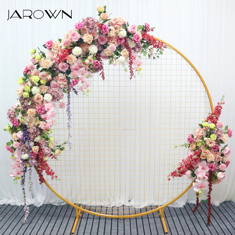 JAROWN свадебный цветок Арка Декор Искусственный розы кованый железный Стенд
