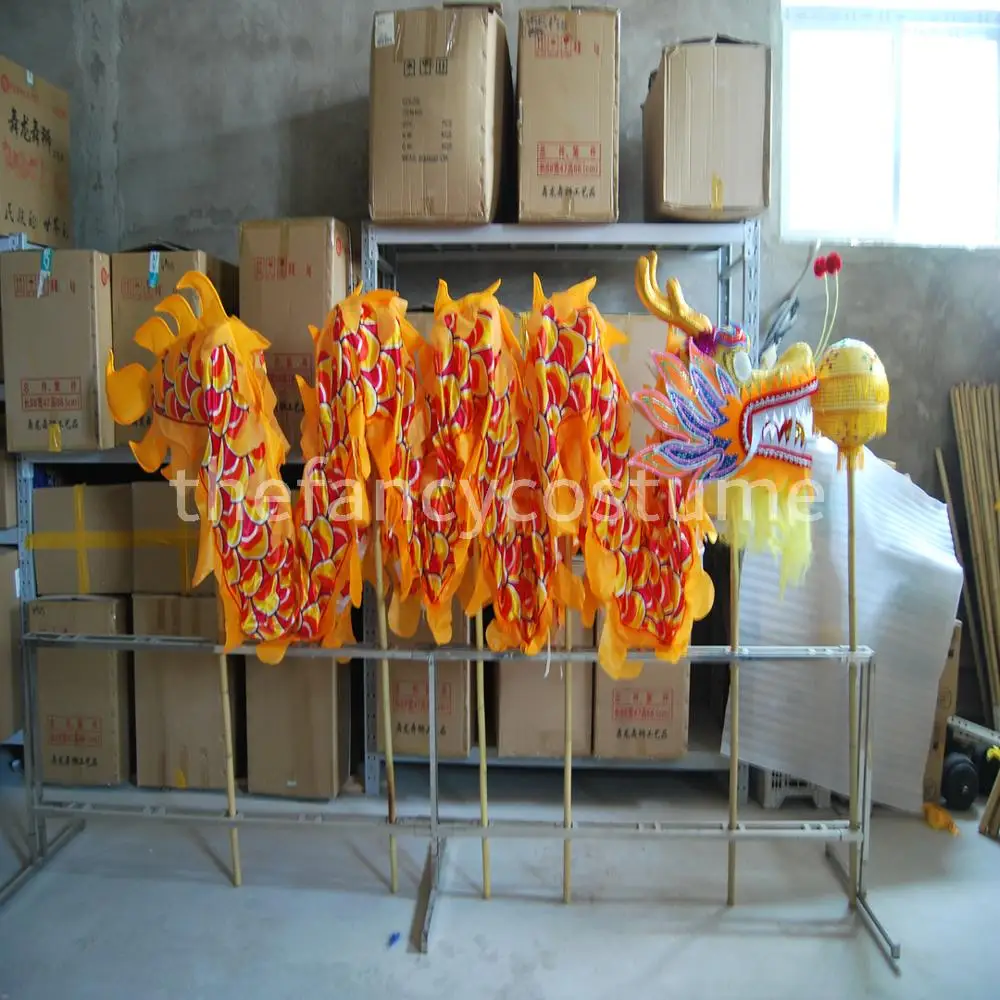 Lion Dance Costume Chinese opera costume high quality pure black-red natural wool Southern Lion stage prop Adult size