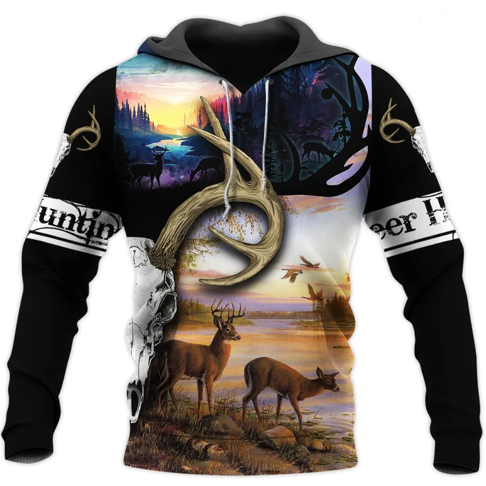 

Олень Охотничий Камуфляж 3D во всем печатных Мужская Толстовка Harajuku модные толстовка унисекс в стиле «хип-хоп» Повседневные куртка L-154