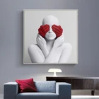 Абстрактные 3d-фигурки, художественные картины на холсте, современный скандинавский минималистичный настенный постер, картины, принты, домашний декор