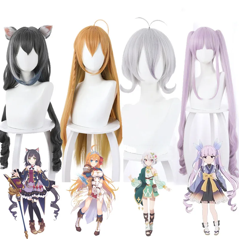 Парик принцессы для косплея Kyaru Connect! Re:Dive Kiruya костюм Kokoro Pecorine парик Хэллоуин Аниме