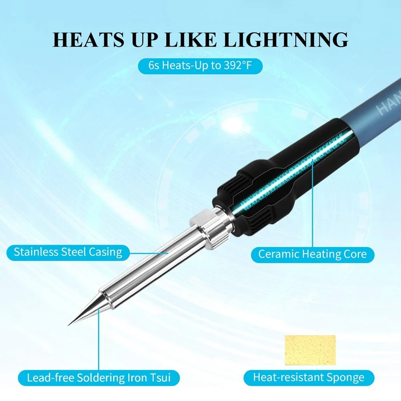 

HOT-HANMATEK SD1 Constant Temperature Soldering Station Anti-Static Adjustable Temperature Household Repair Welding Tool 60W