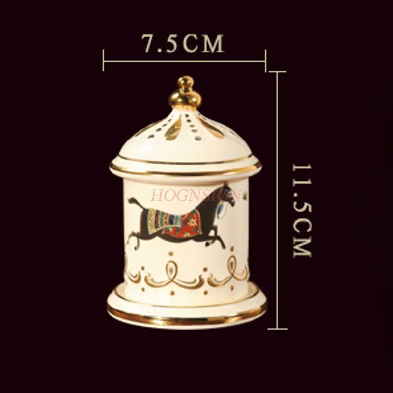 

toothpick box Carousel toothpick ceramic toothpick living room table toothpick jar household cotton swab