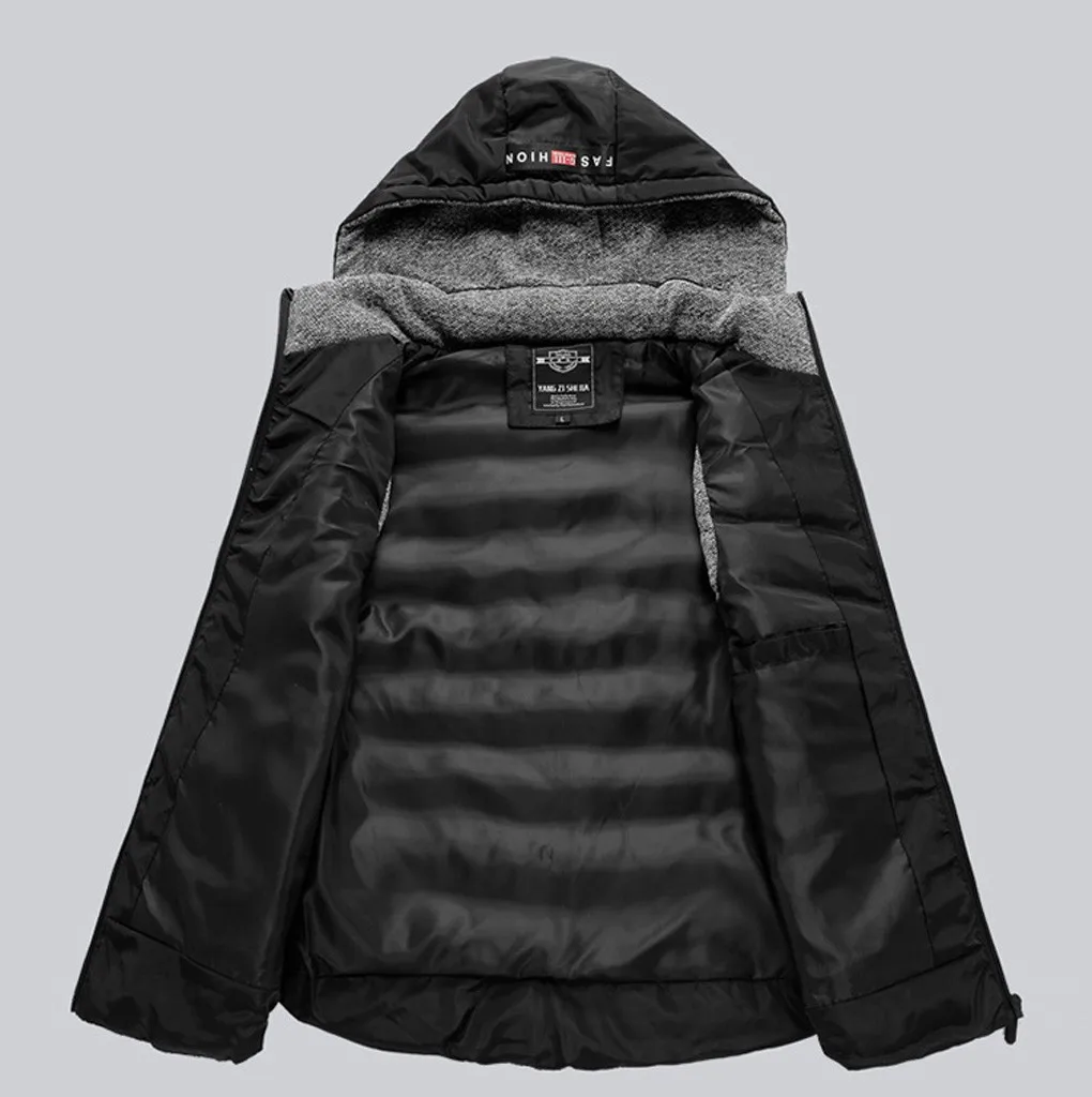 Casaco jaqueta masculino chaqueta hombre, Мужское пальто, Осень-зима, на молнии, уличная куртка с капюшоном, жилет, куртка, верхнее пальто