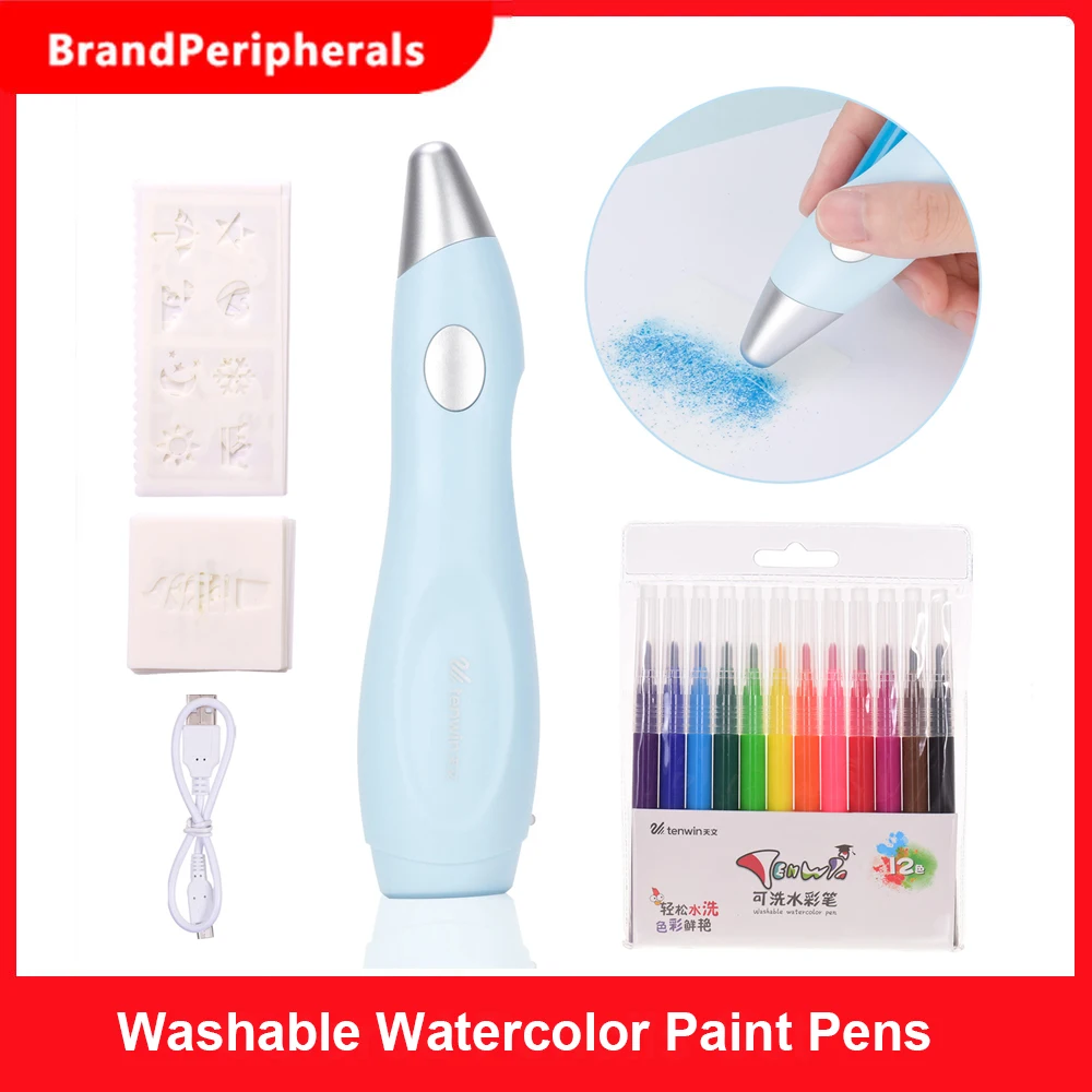 12 шт. моющиеся ручки распылители для краски|Электрический спрей ручка| |