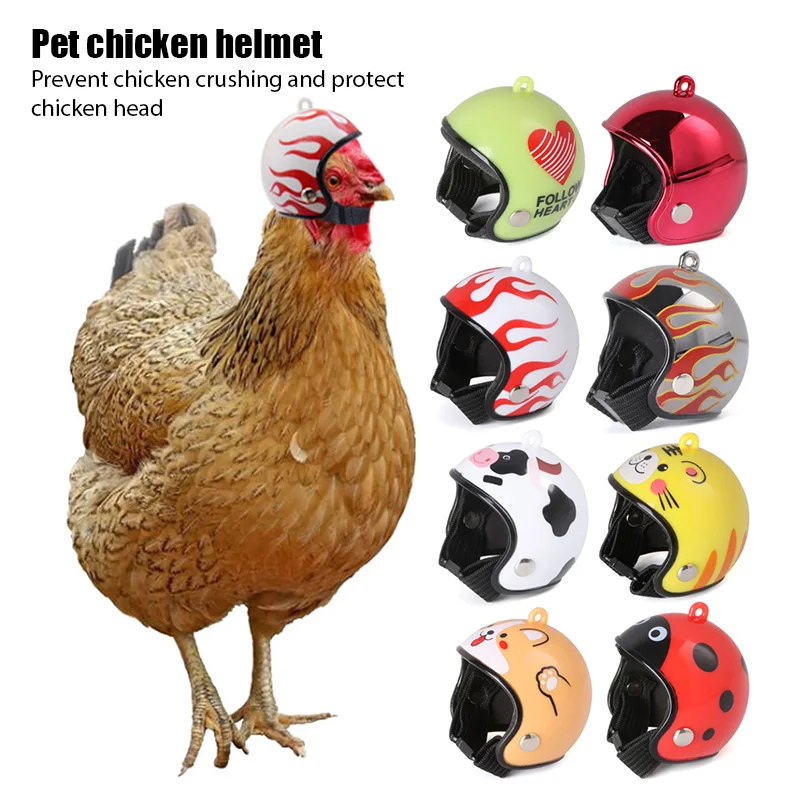 

Chicken Helmet Cap Pet Protective Gear Sun Rain Protection Helmet Toy Bird Hens Small Pet Supplies Costumes Accessories