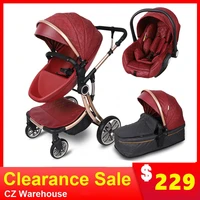 luxury baby stroller two way baby pram with seatable foldable light trolly and high view 2 in1 baby carriage