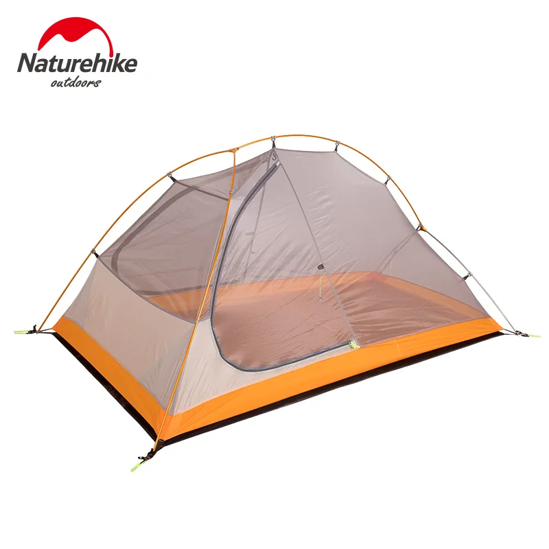 Günstig Naturehike 2 Person Ultraleicht Backpacking Radfahren Zelt 20D Silicon Zelte Doppel Schicht Base Camp Schlafen Zelt Wandern Klettern