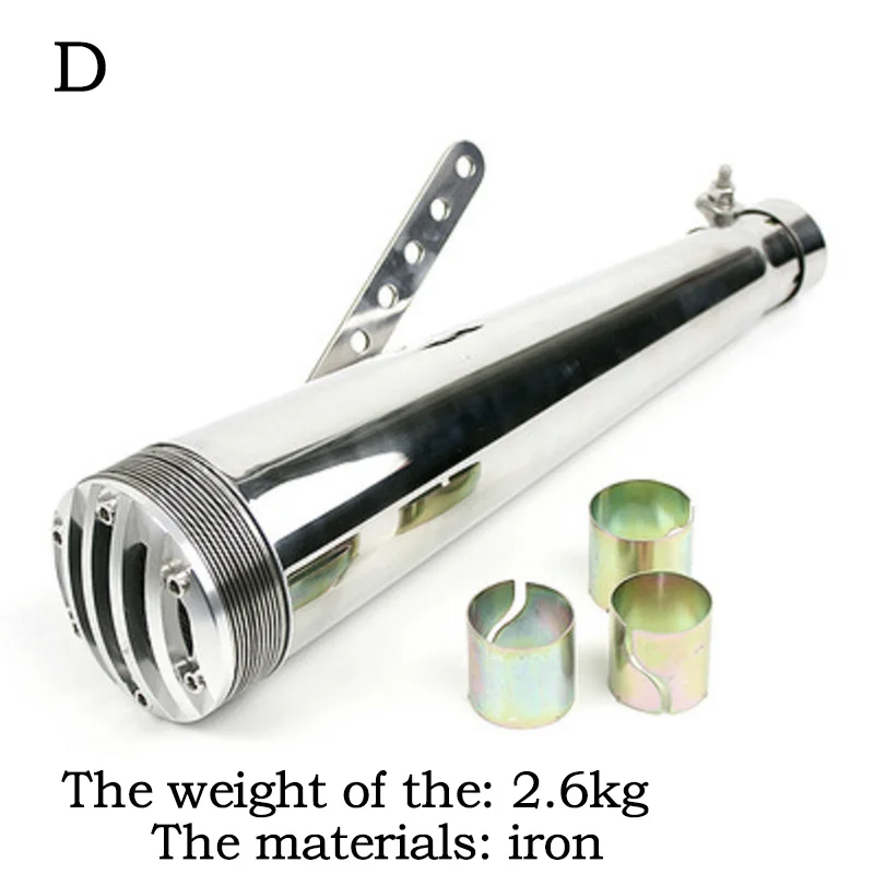 

Grenade 51MM Inlet Universal Exhaust Motorcycle Muffler CNC Pipe Motocross Bike For YAMAHA Tmax500 530 FZ6 cb650f trk 502 FZ1 R1