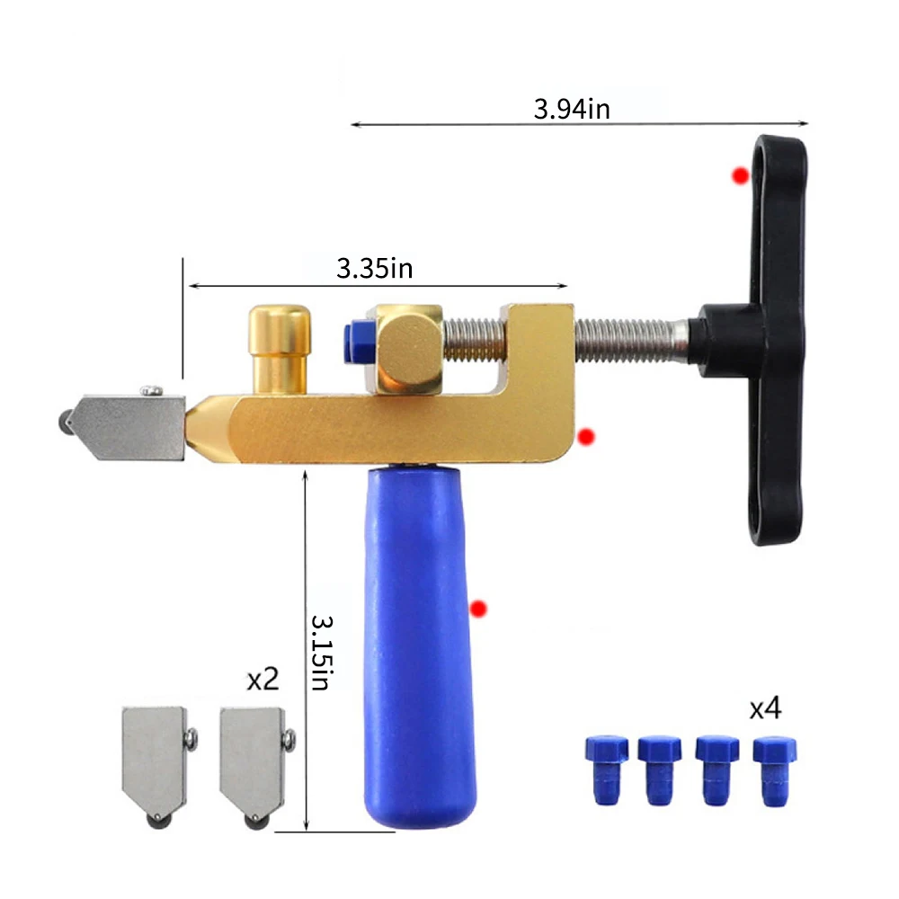

Glass Cutting Knife Manual Tile Mirrors Cutter Multi-Functional Alloy Cutting Wheel Plastic Handle Ceramic Tile Opener Hand Tool